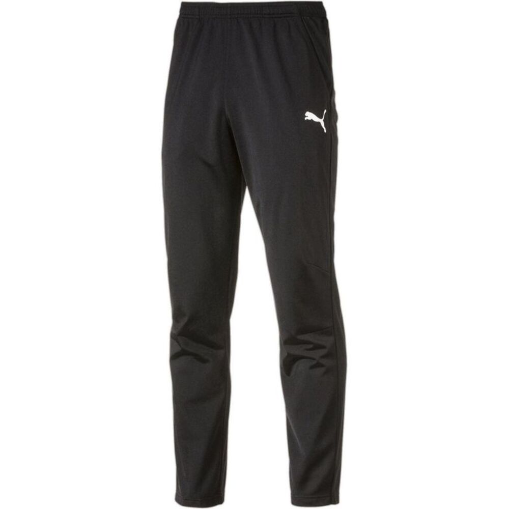 Puma Mens Liga Tapered Tracksuit Bottoms / Black/White